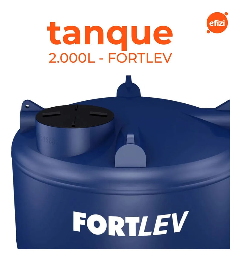 Tanque de água vertical polietileno 2000L azul-marinho